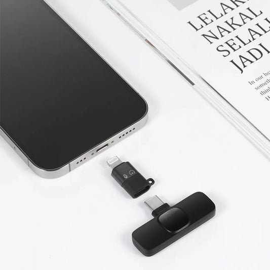 Wireless MIC K8 MICROPHONE Vlogging Mic with Microphone Accessories Video for Type C Android, IOS Lightining & 3.5mm Jack